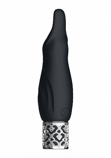 Royal Gems Sparkle Rechargeable Silicone Bullet Black