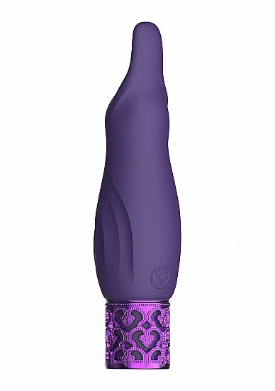 Royal Gems Sparkle Rechargeable Silicone Bullet Purple