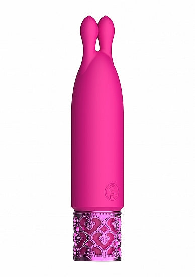 Royal Gems Twinkle Silicone Bullet Rechargeable Black Pink