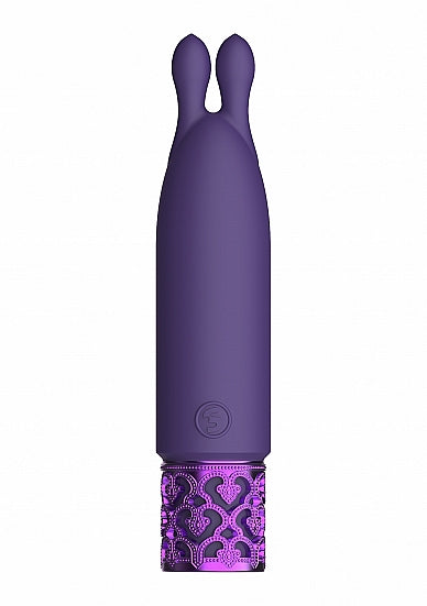 Royal Gems Twinkle Silicone Bullet Rechargeable Black Purple
