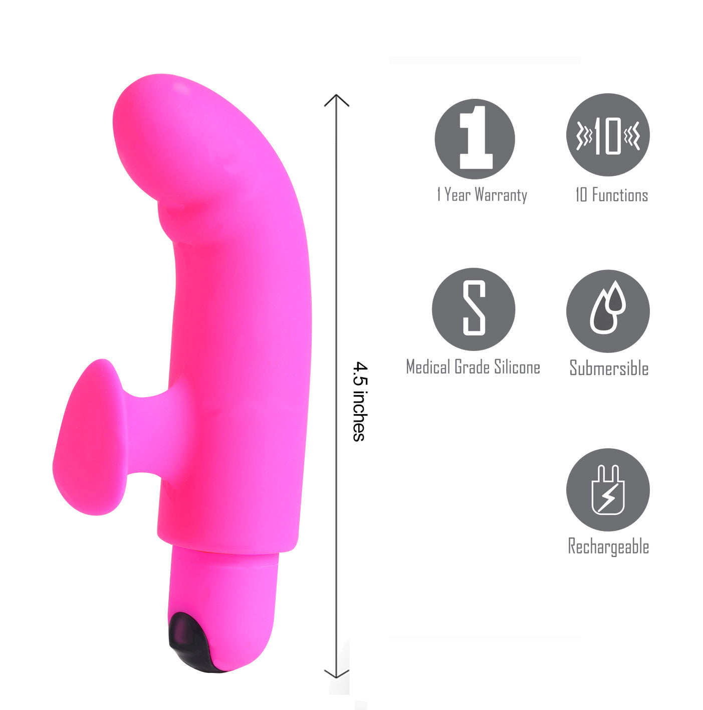 Sadie Silicone Finger Vibrator - Pink