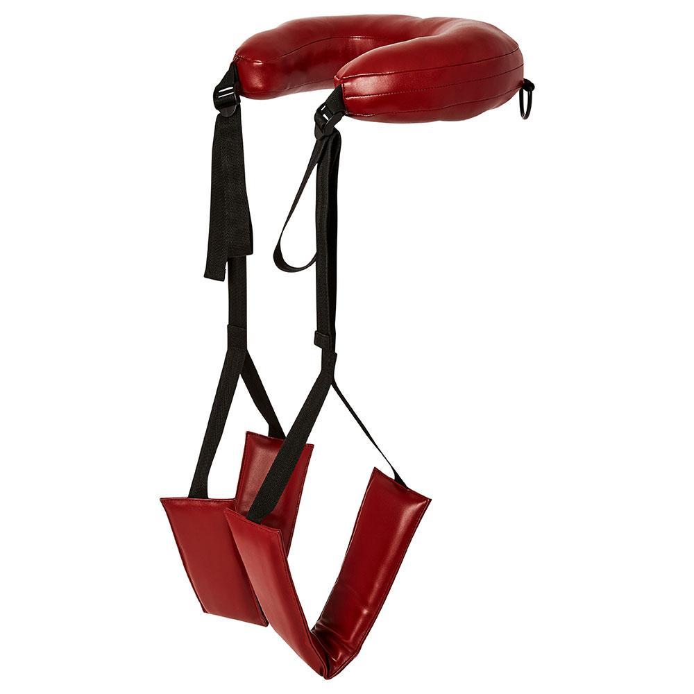 Saffron Thigh Sex Sling in Faux Red Leather by Sportsheets