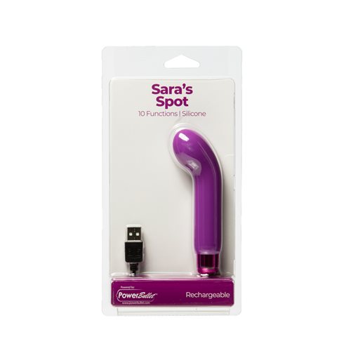 Sara's Spot Rechargeable Bullet W/G-Spot Sleeve - 10 Functions Purple
