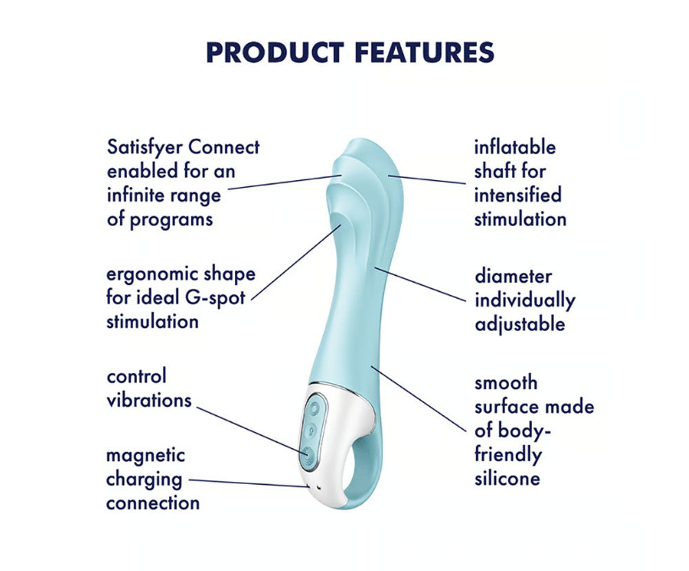 Satisfyer Air Pump Vibrator 5+ Blue