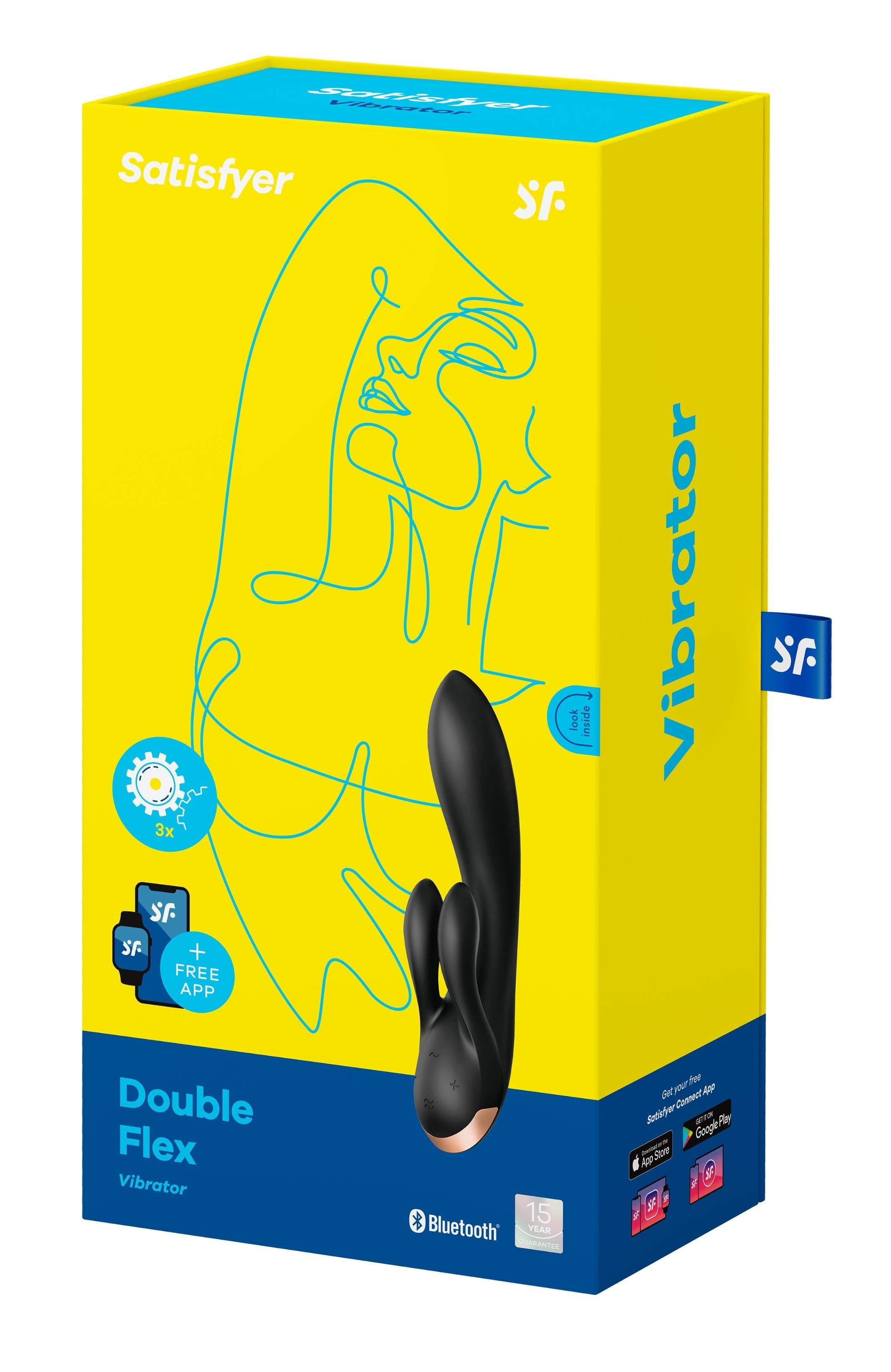 Satisfyer Double Flex Black Rabbit Vibrator