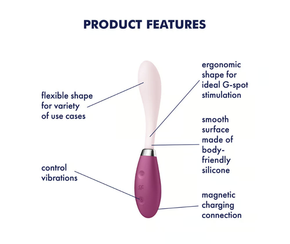 Satisfyer G-Spot Vibrator Flex 3 - Multi Vibrator - Red