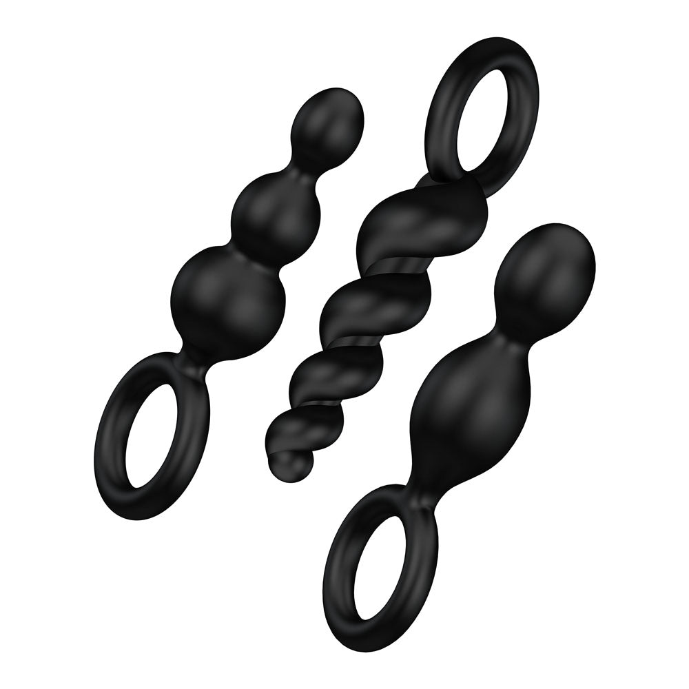 Satisfyer Plugs Set Of 3 Black