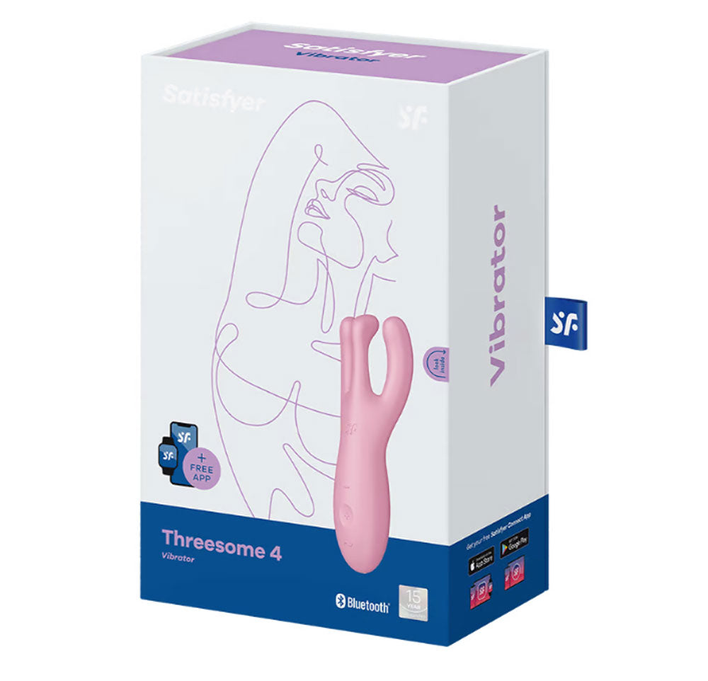 Satisfyer Threesome 4 Vaginal and Clitoral Vibrator - Pink