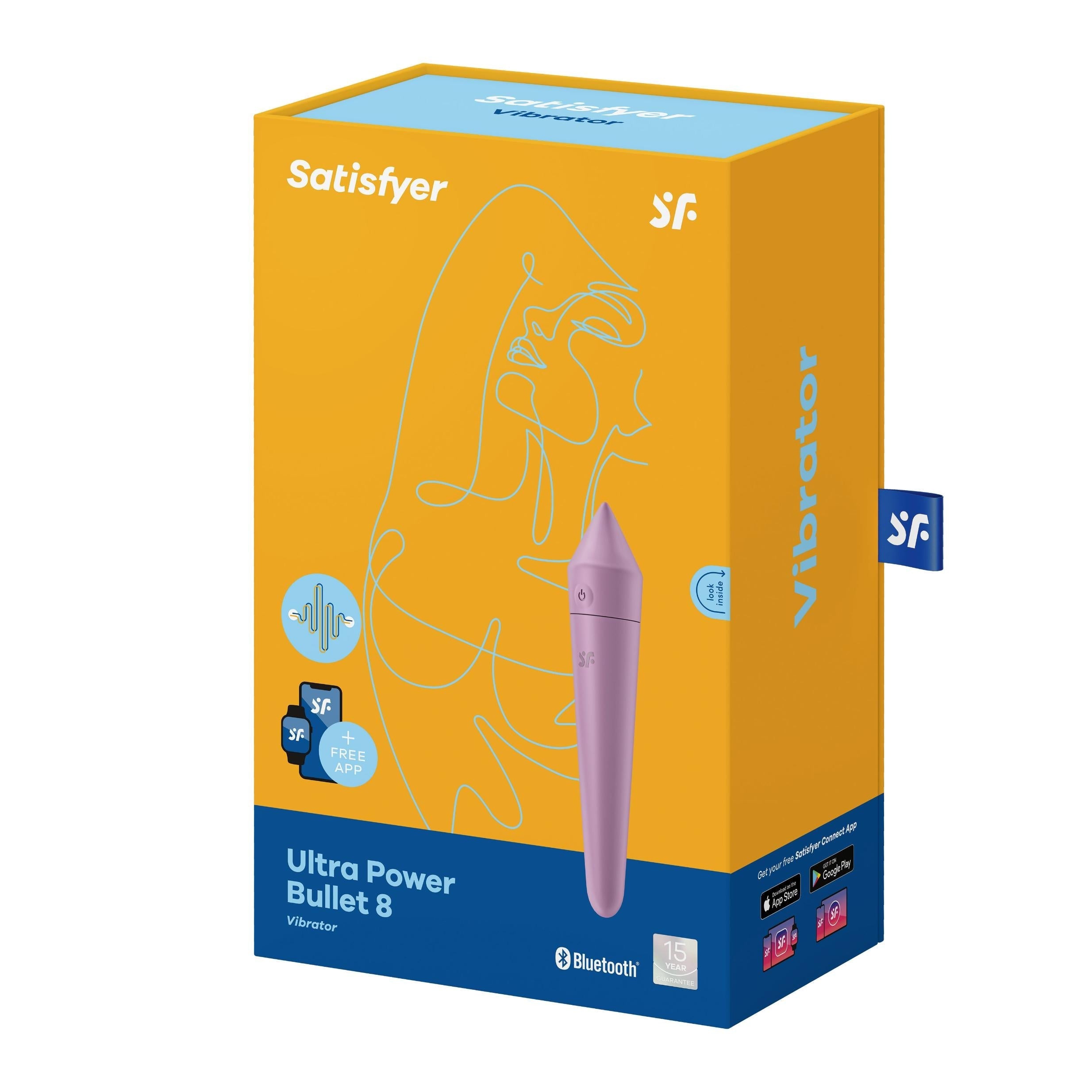 Satisfyer Ultra Power Bullet 8  Vibrator - Turquoise Lilac