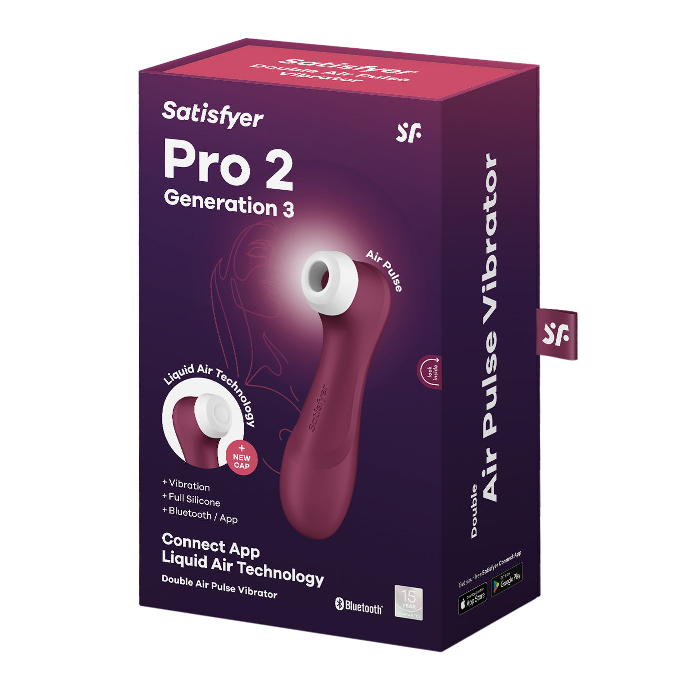 Satisfyer Wine Red Realistic Vibrator