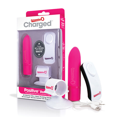 Screaming O Charged Positive Remote Control Vibrator - Pink