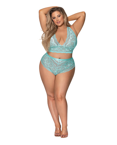 Seabreeze Strappy Back Cami & Short Set Turquoise 2xl