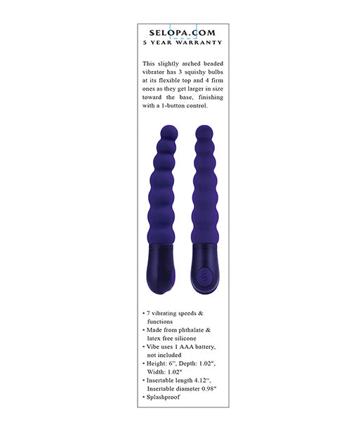 Selopa Beadded Beauty Beaded Vibrator - Purple