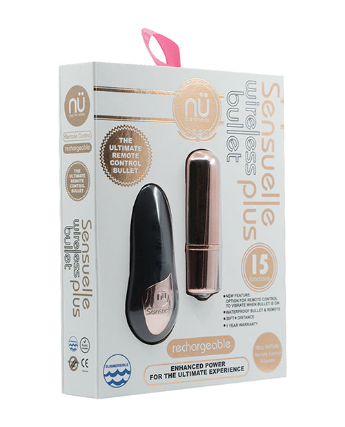 Sensuelle Remote Control Wireless Bullet Plus Rose Gold