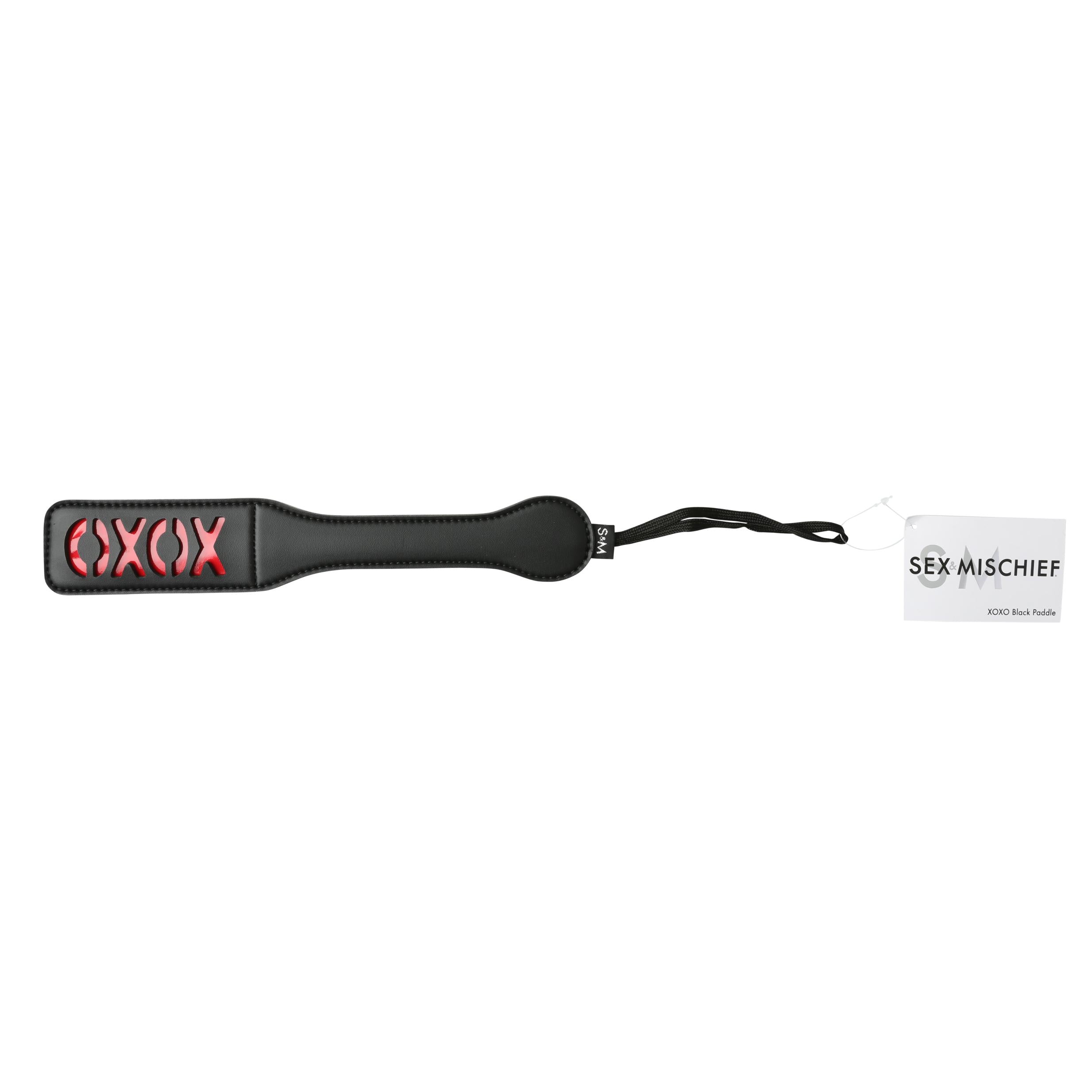 Sex & Mischief Xoxo Paddle Black Black