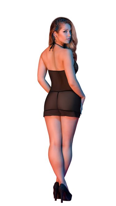 Sexy Time Chemise & G-set Black