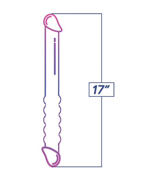 Shades - 17 Inch Double Dong - Pink and Yellow