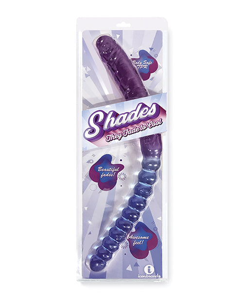 Shades - 17 Inch Double Dong - Pink and Yellow Blue/violet