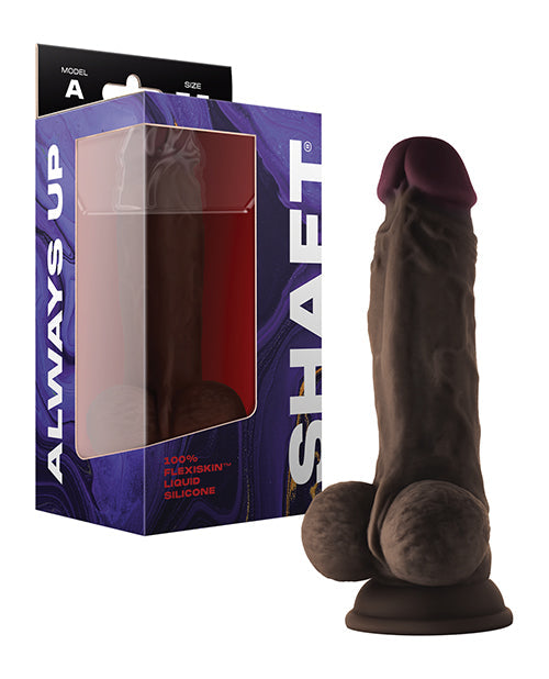 Shaft Model A Flexskin Liquid Silicone 7.5" Dong W/balls Mahogany