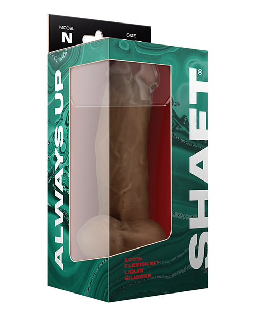 Shaft Model N Flexskin Liquid Silicone Dong W/balls - Oak 8.5"