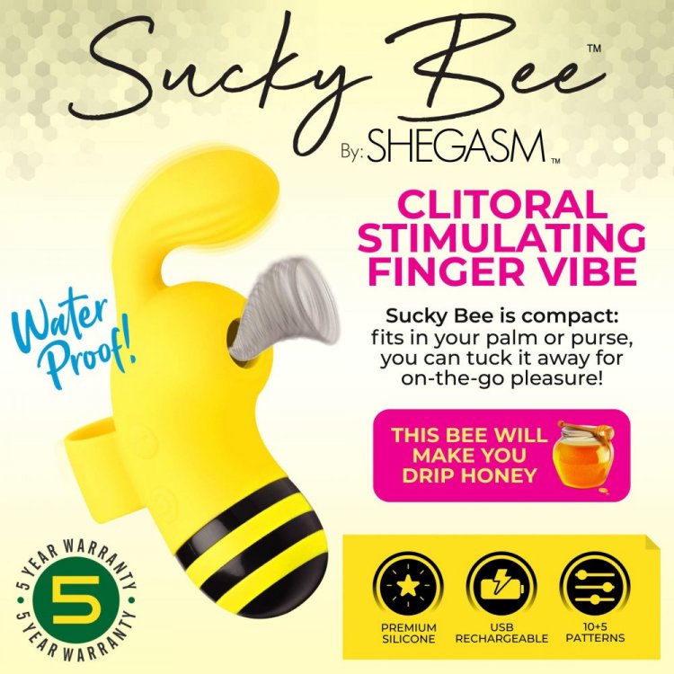 Shegasm Sucky Bee Clit Stim Finger Vibrator