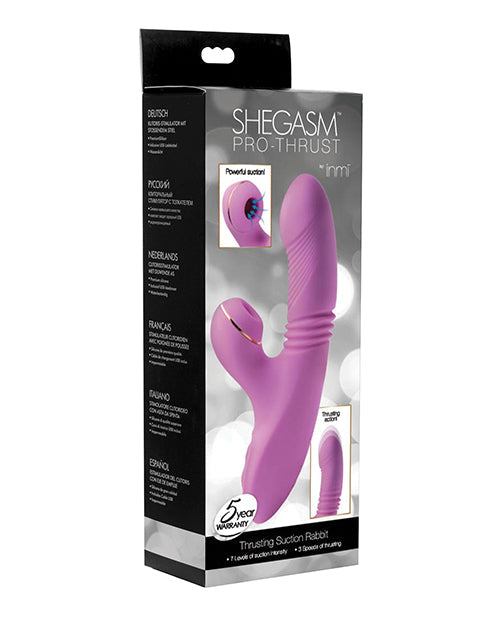 Shegasm Thrusting Suction Rabbit Vibrator - Purple