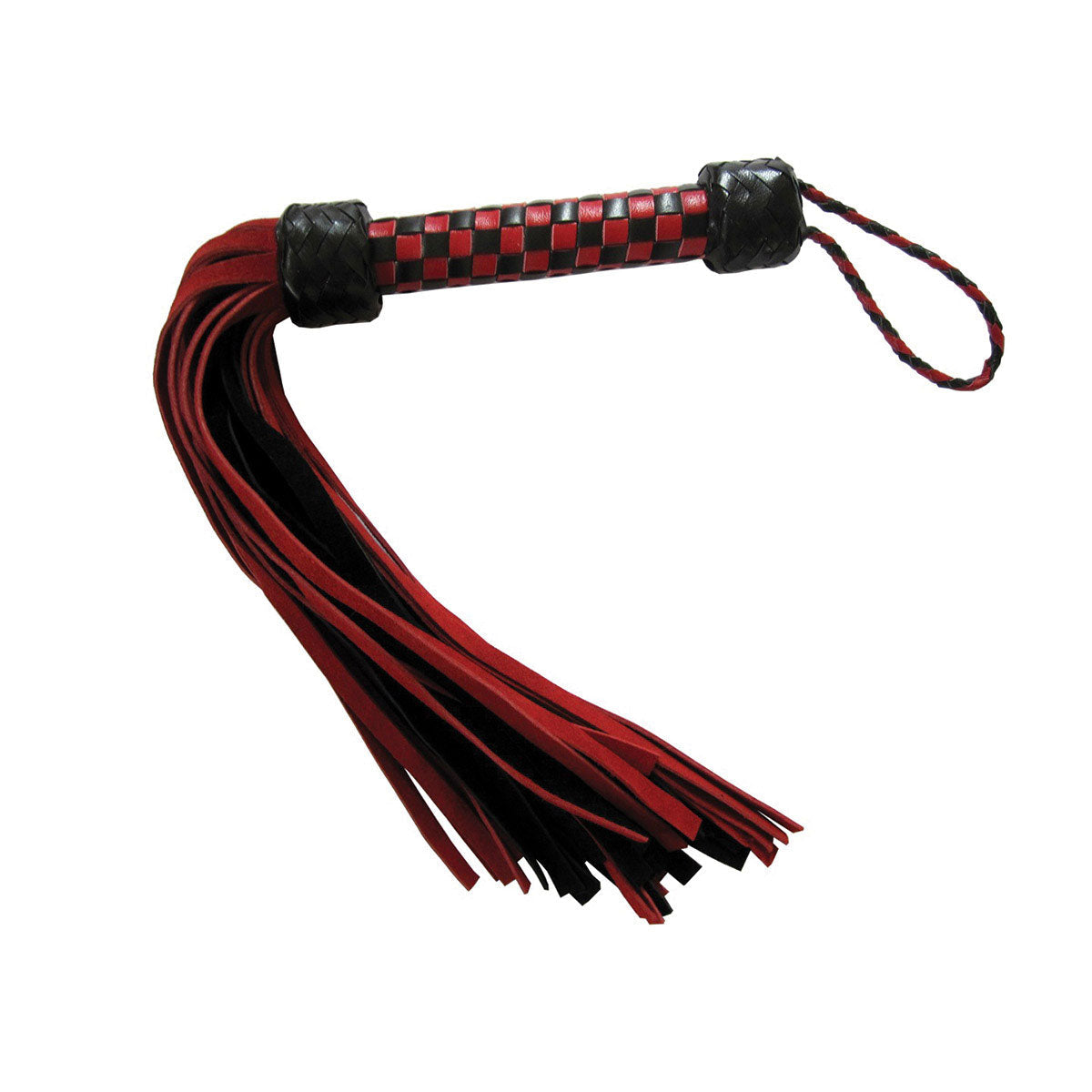 Short Suede Flogger - Red/Black