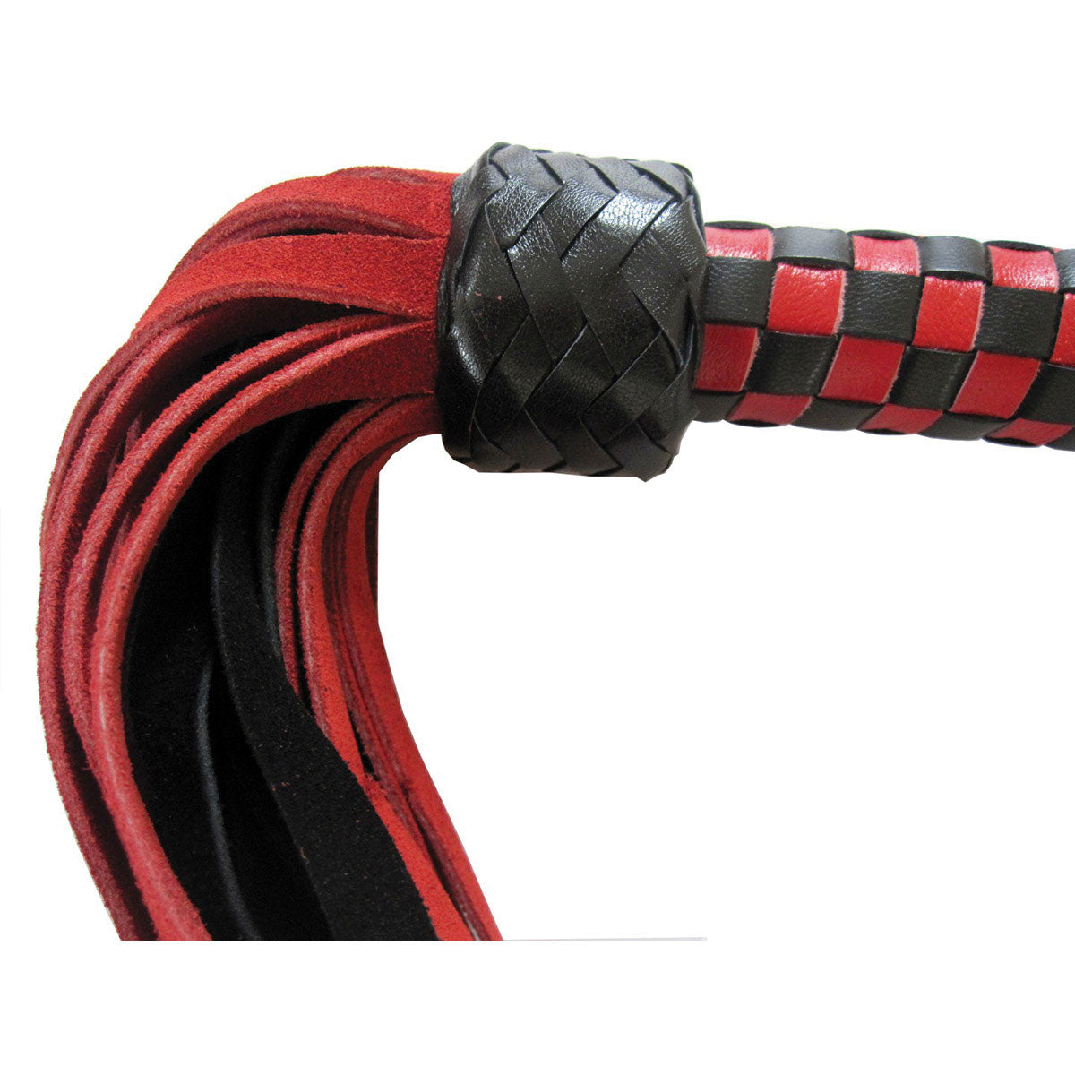 Short Suede Flogger - Red/Black