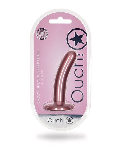 Shots Ouch 5" Smooth G-spot Dildo Rose Gold