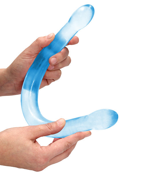 Shots Realrock Crystal Clear 17" Double Dildo Blue
