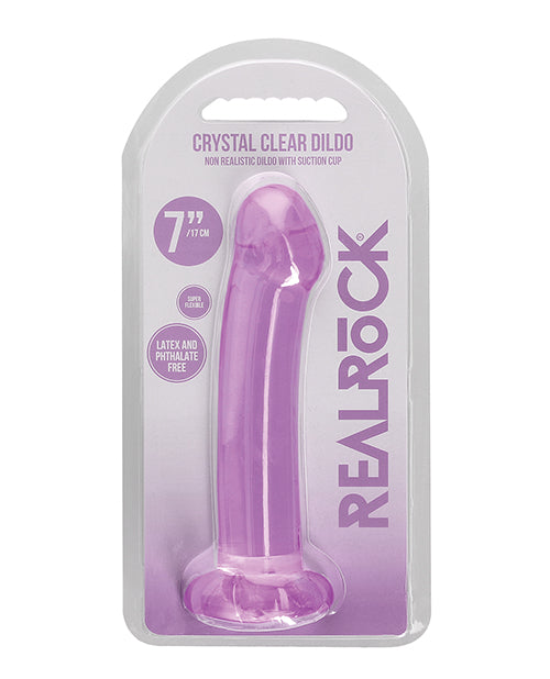 Shots Realrock Crystal Clear 7" Dildo Purple