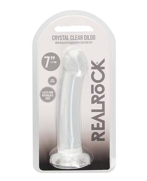 Shots Realrock Crystal Clear 7" Dildo Transparent