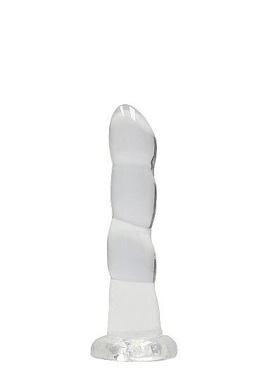 Shots Realrock Crystal Clear 7" Rippled Dildo  - Transparent Transparent