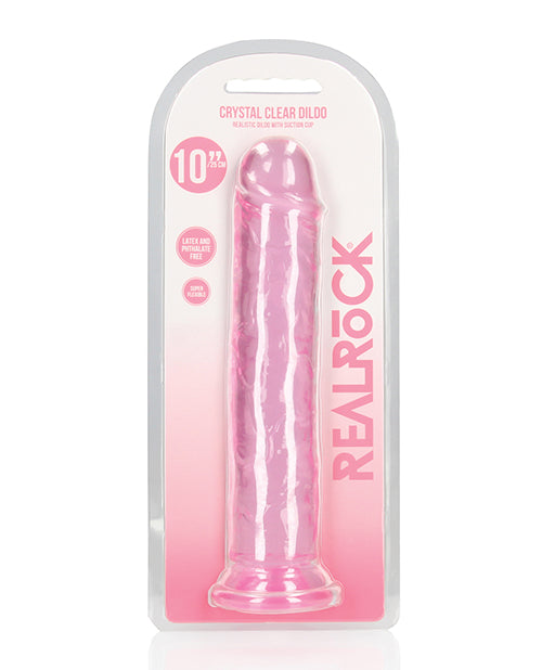 Shots Realrock Realistic Crystal Clear 11" Straight Dildo Pink