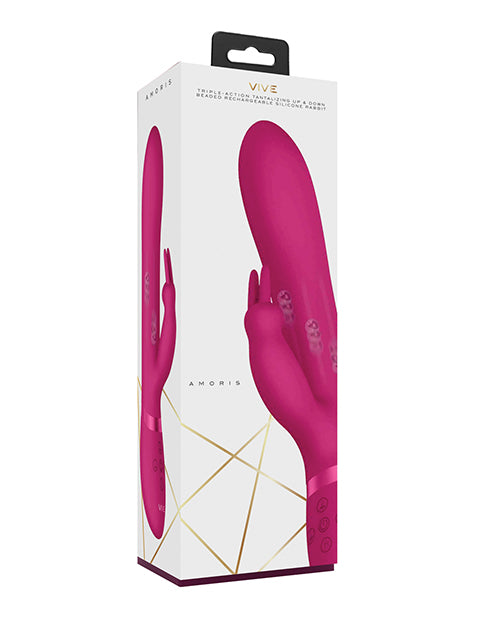 Shots Vive Amoris Stimulating Beads Rabbit Vibrator - Pink