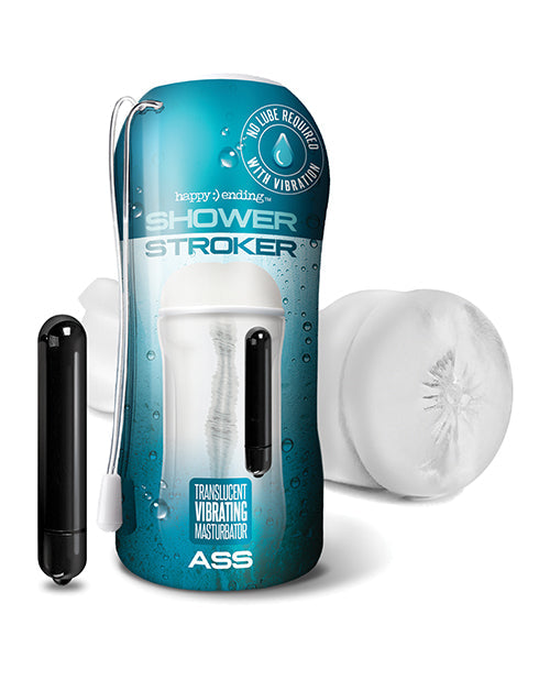 Shower Stroker Vibrating Ass - Clear