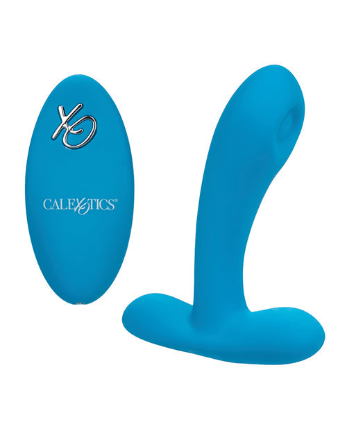 Silicone Pulsing Pleaser W/remote - Blue