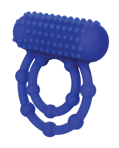 Silicone Rechargeable 10 Bead Maximus Ring - Blue