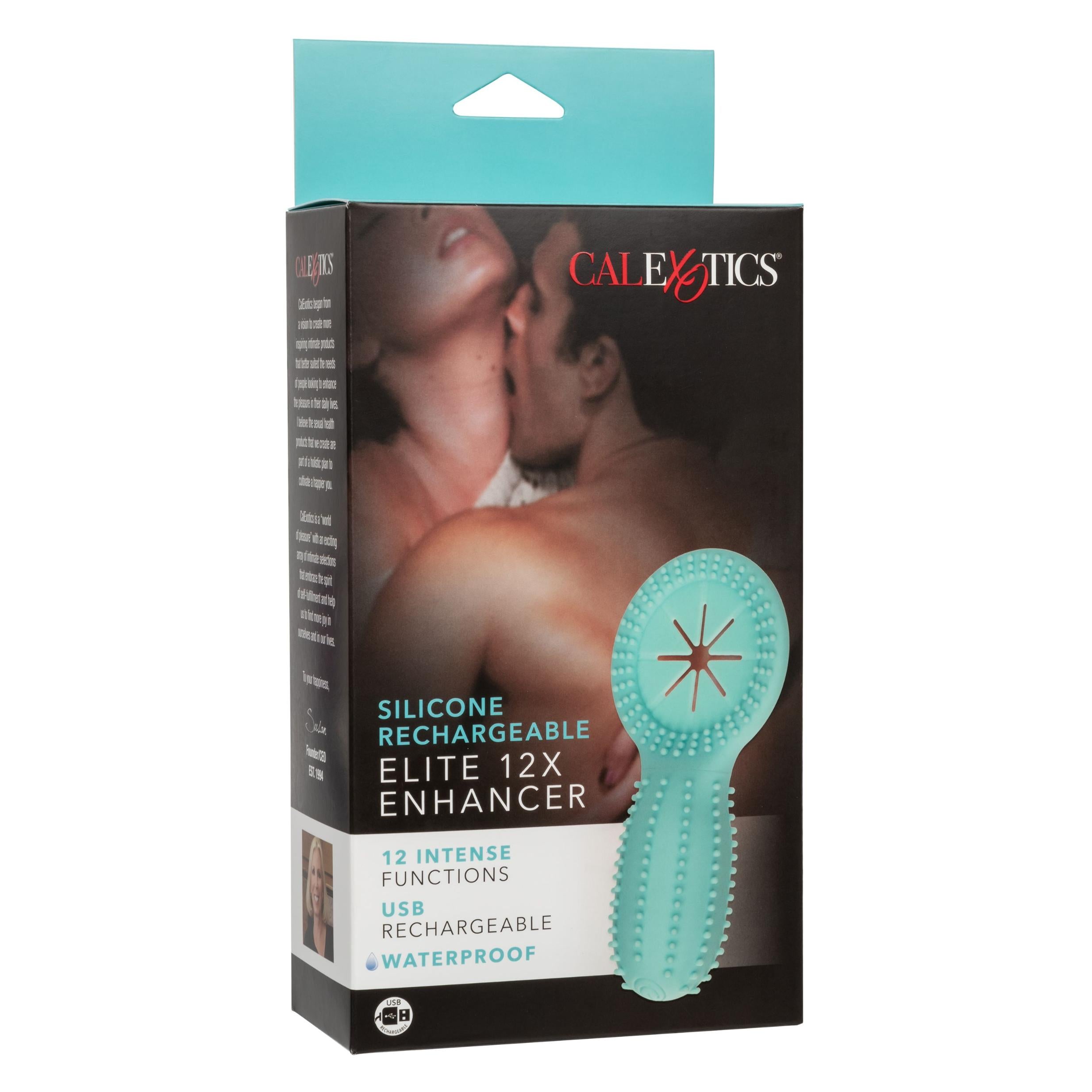 Silicone Rechargeable Elite 12x Enhancer - Teal