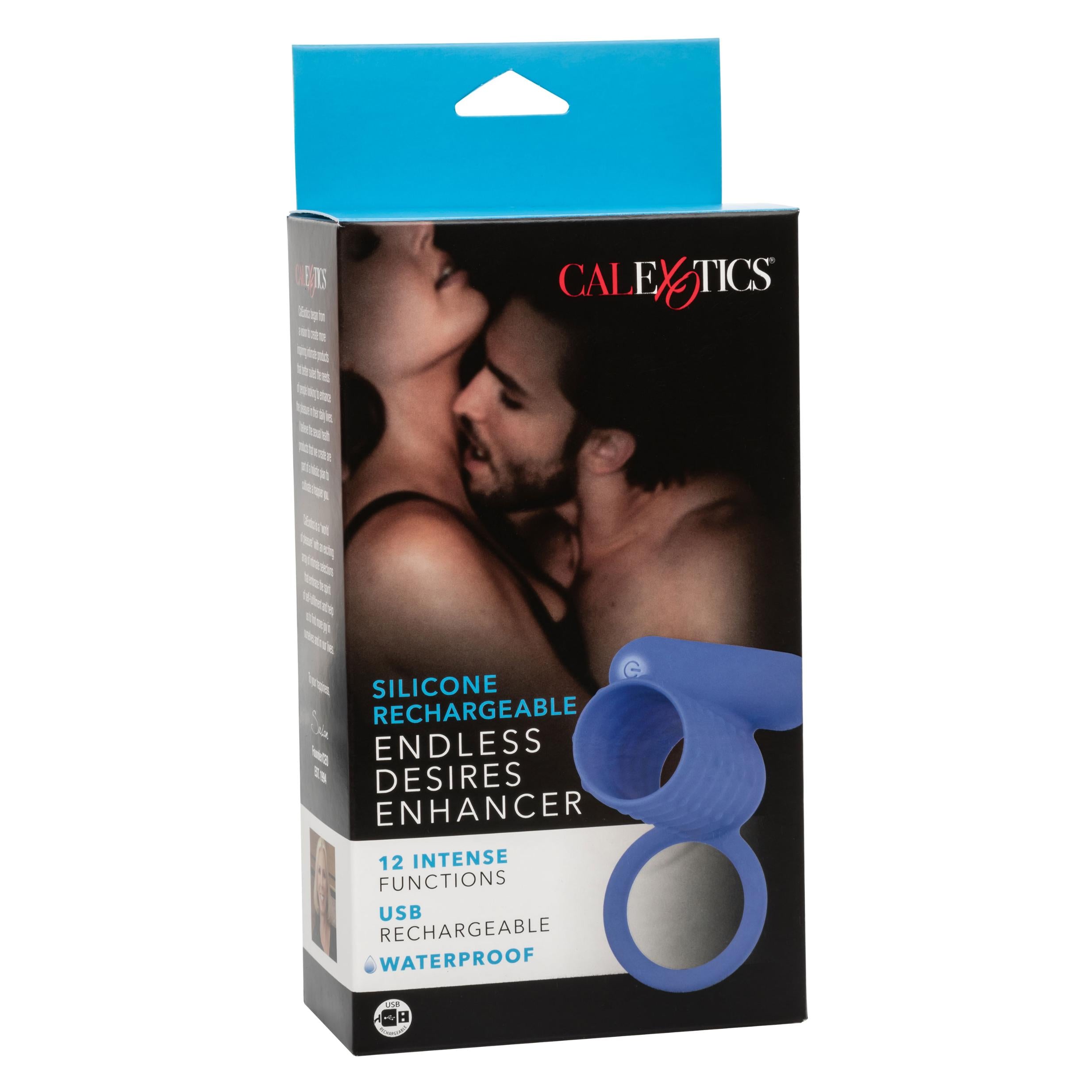 Silicone Rechargeable Endless Desires Enhancer -  Blue