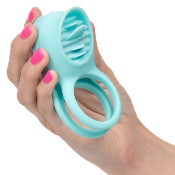 Silicone Rechargeable French Kiss Enhancer Vibrating Cockring