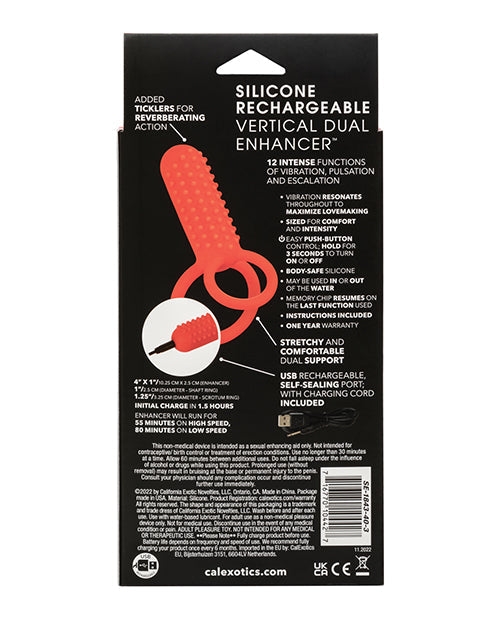 Silicone Rechargeable Vertical Dual Enhancer