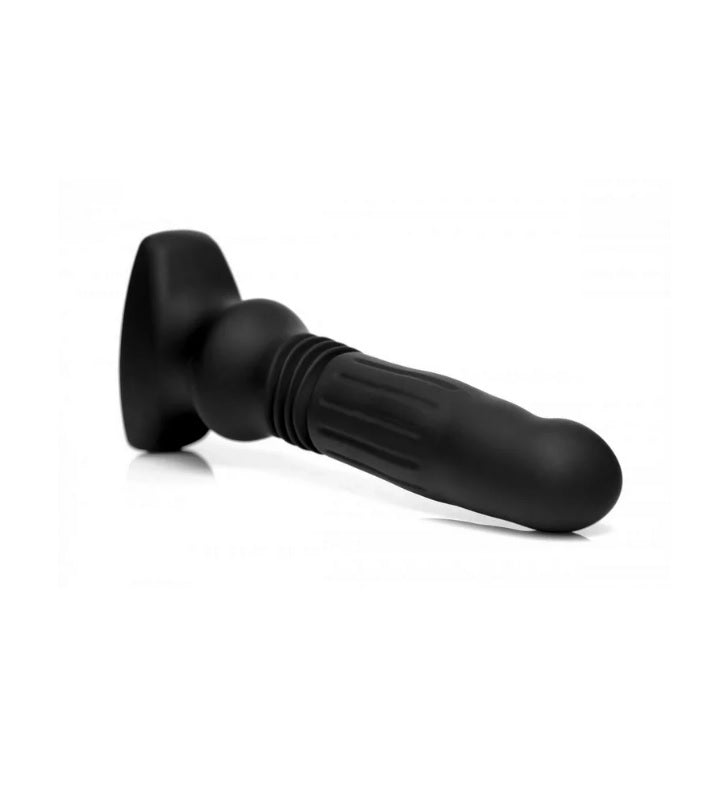 Silicone Vibrating and Thrusting Plug with Remote Control