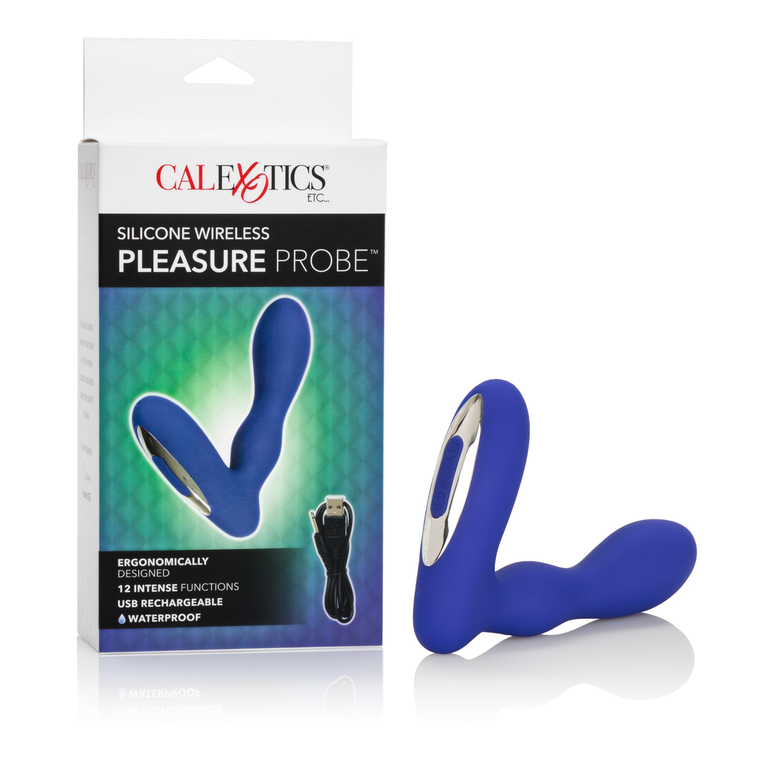 Silicone Wireless Pleasure Probe - Blue Blue