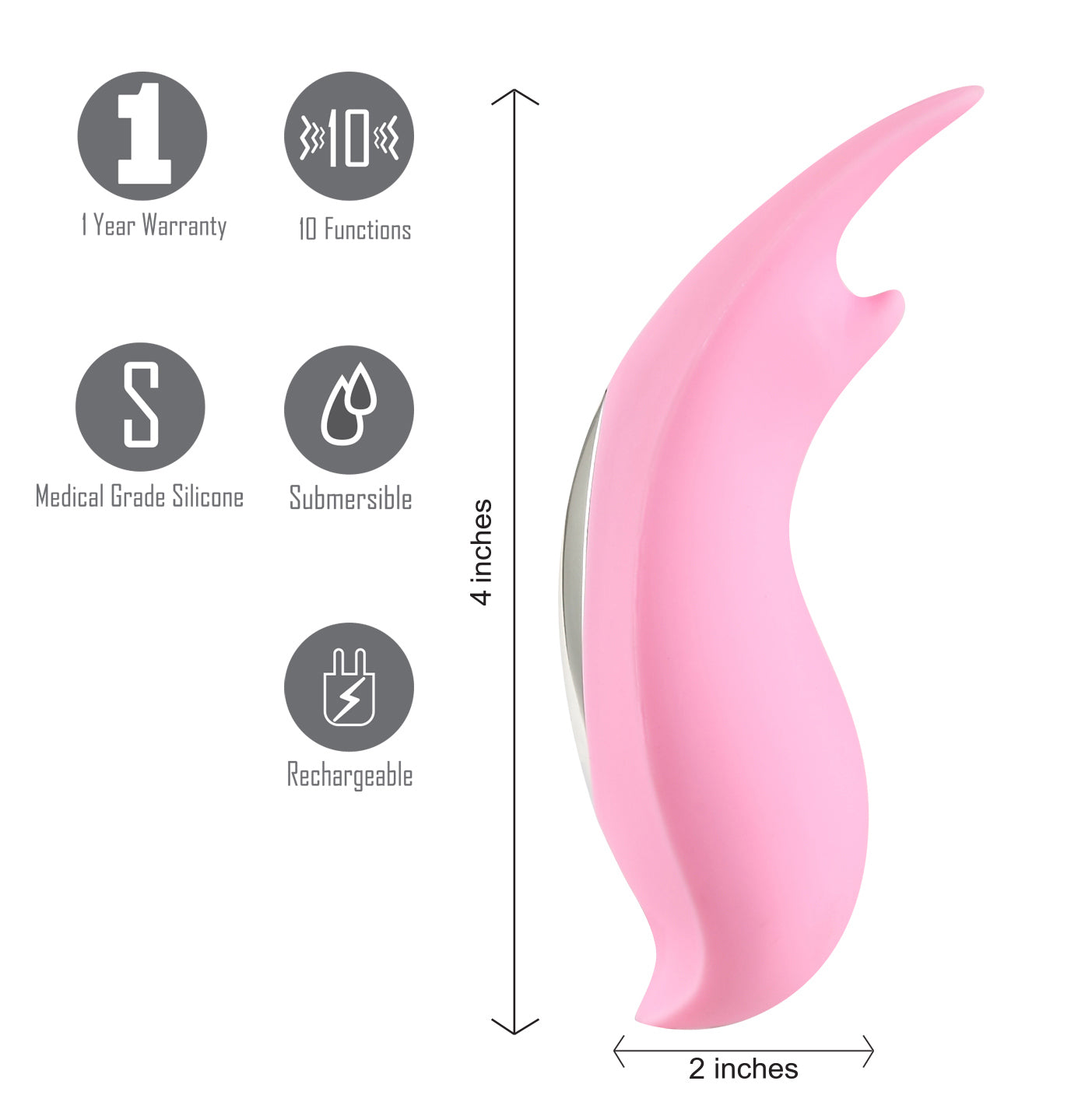 Silky Sera Clitoral Lay-on Bullet Vibrator - Pink