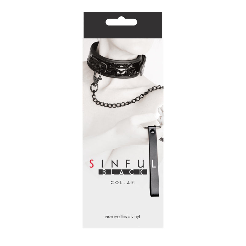 Sinful 2in Collar Pink Black