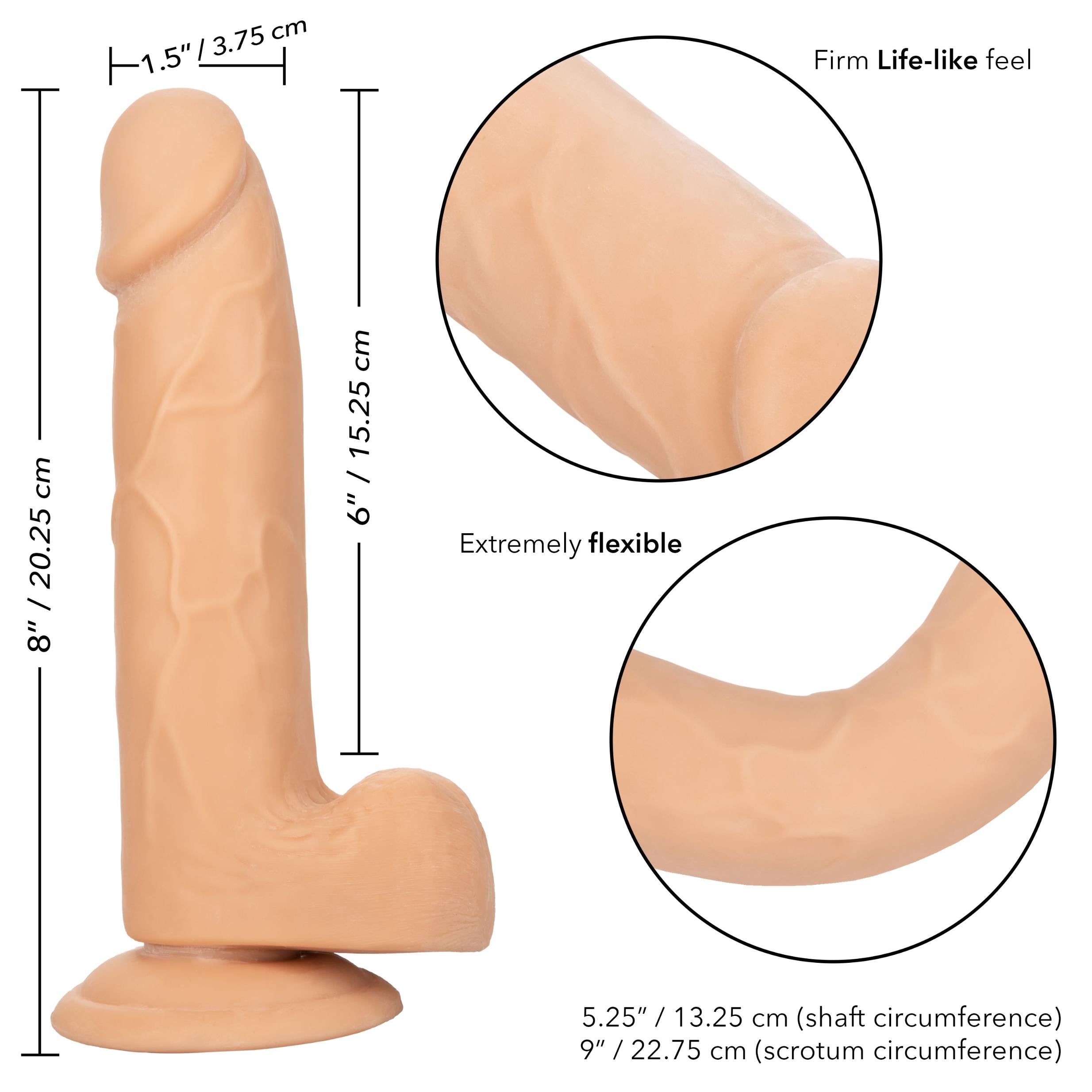 Size Queen 6" Dildo Ivory