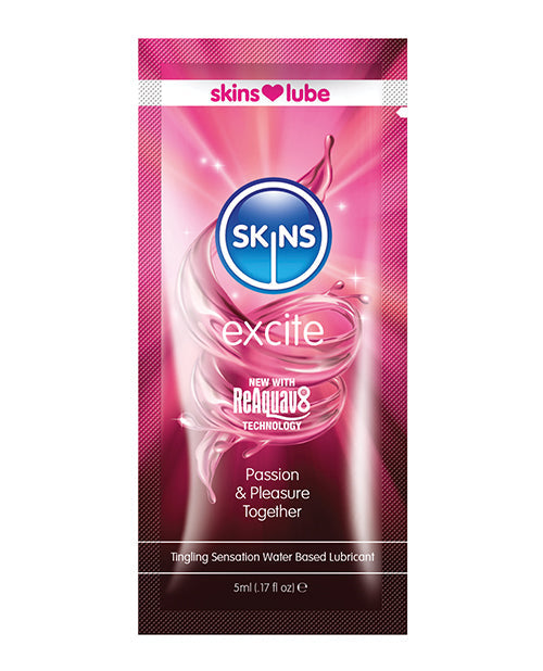 Skins Excite Water Based Lubricant - 5 Ml Foil