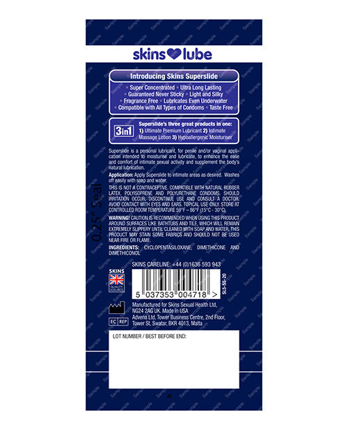 Skins Super Slide Silicone Based Lubricant - 5 Ml Foil