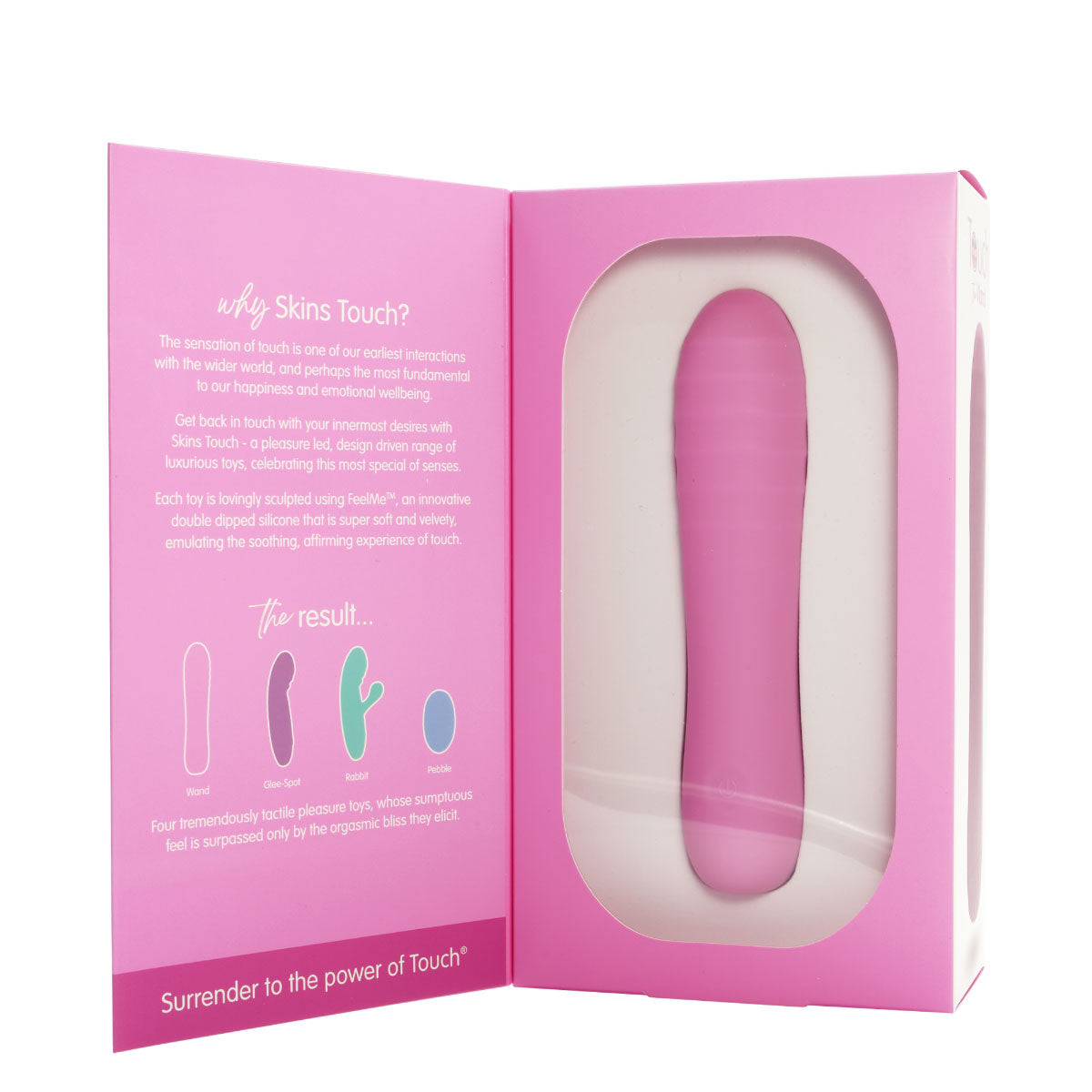 Skins Touch the Wand Vaginal & Clitoral Vibrator - Pink